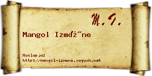 Mangol Izméne névjegykártya